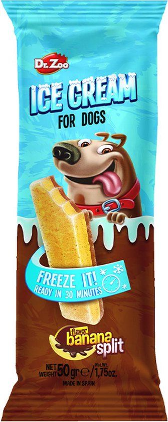 Hondenijsje - Dr Zoo ice cream - banana split