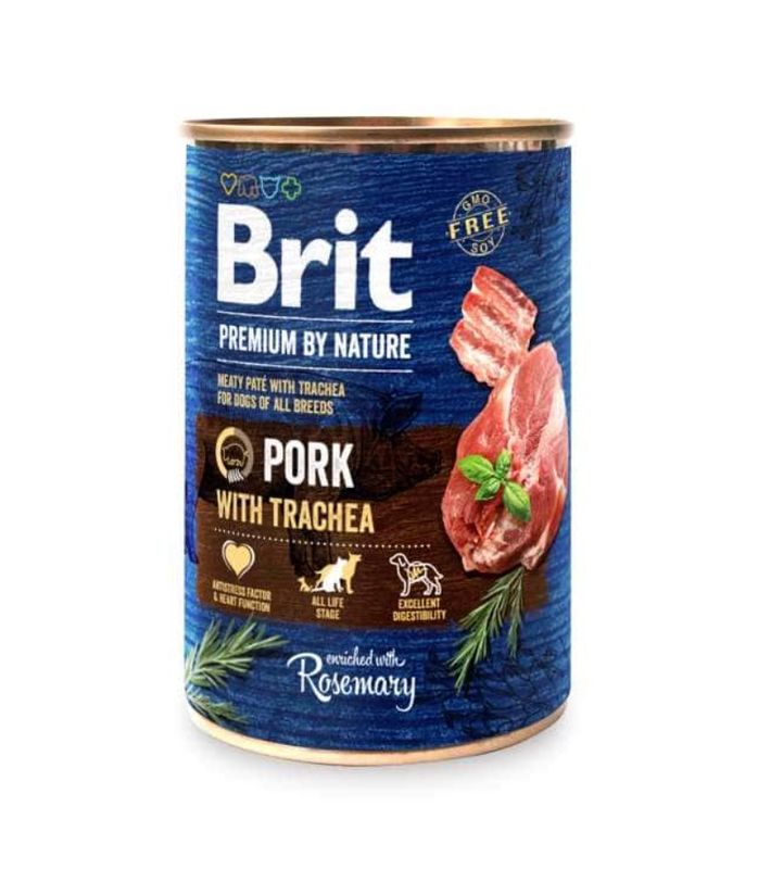 Brit Premium Blik - Pork with Trachea 400 g