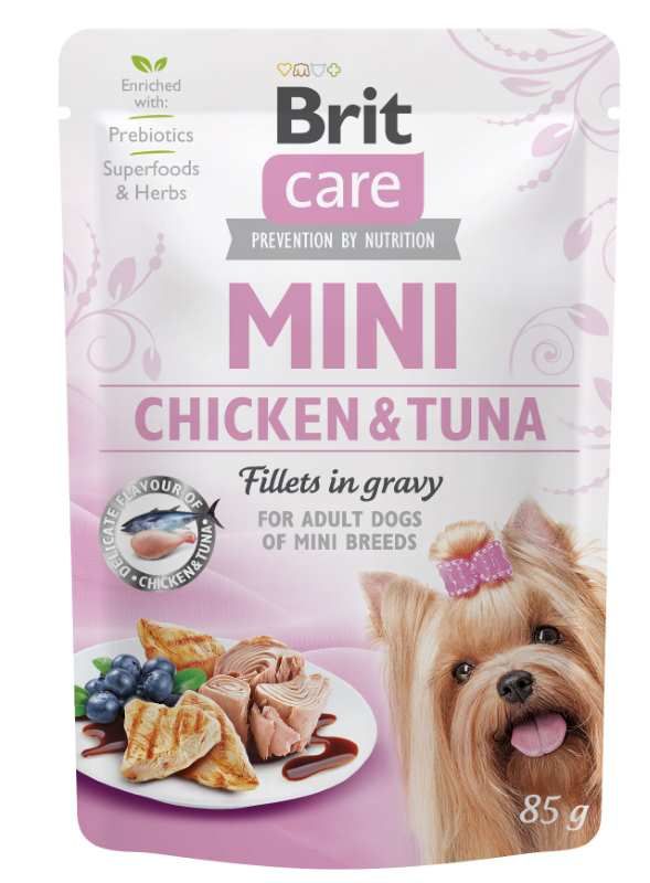Brit Care Mini Pouch Kip & Tonijnfilet in jus 85 g