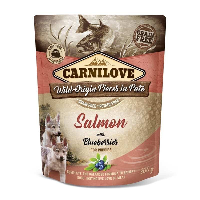 Carnilove pouch puppy zalm & bosbessen 300 g