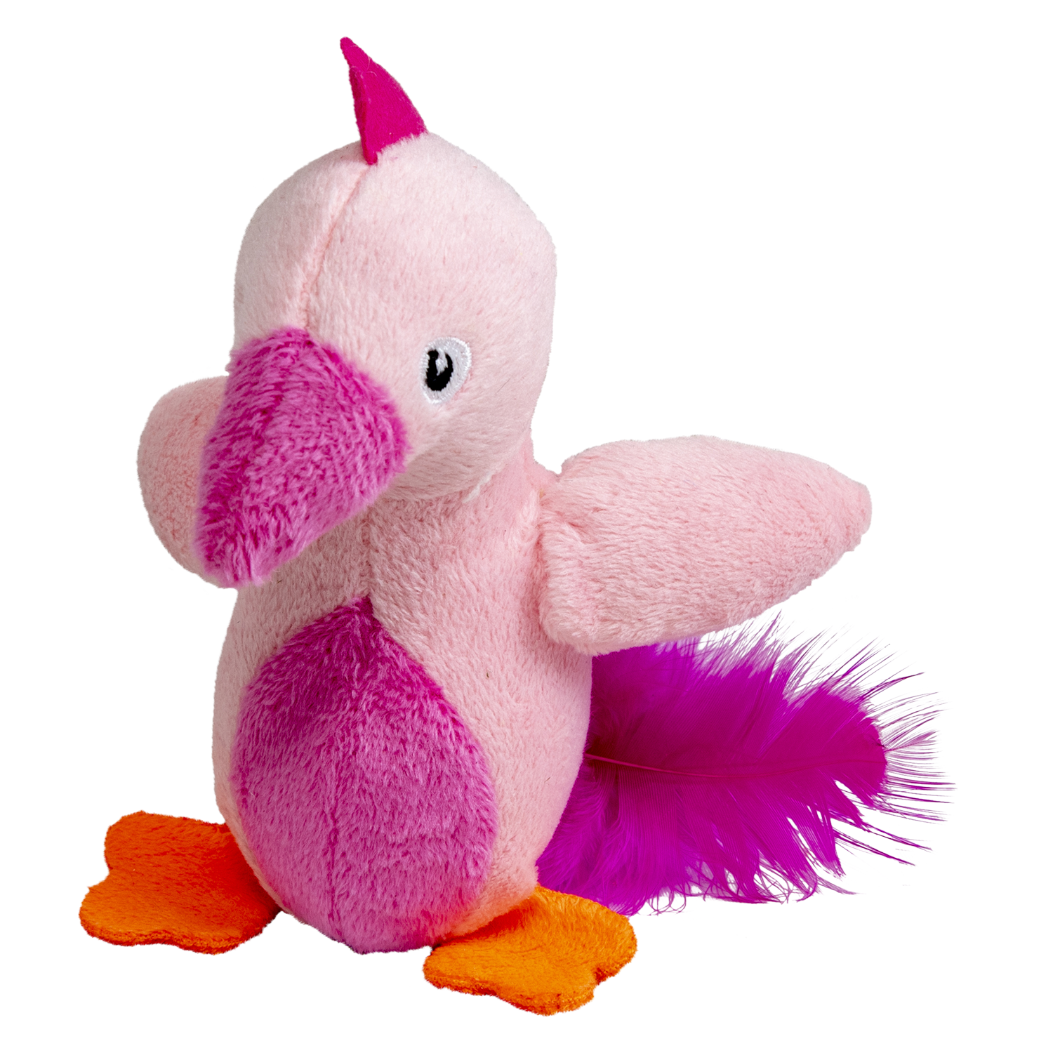 Speelgoed kat papegaai roze 12cm