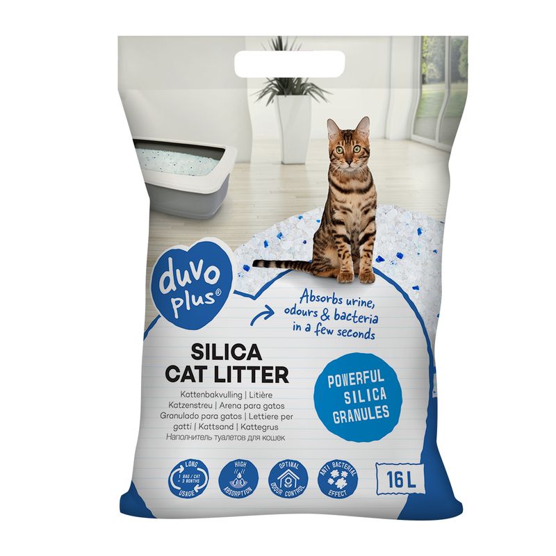 Premium Silica kattenbakvulling 16 L