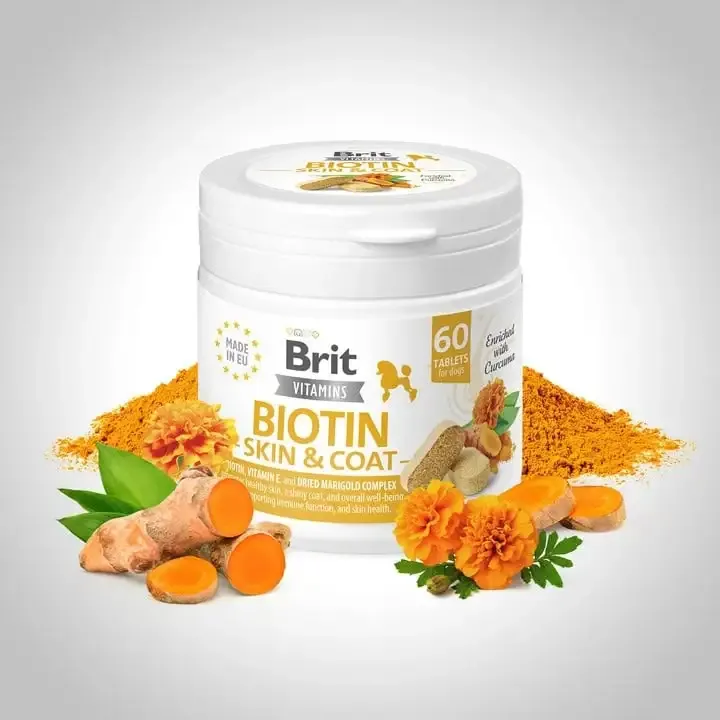 Brit Vitamins – Gezonde vacht - biotin-skin & coat care 120 g (60 tabletten)
