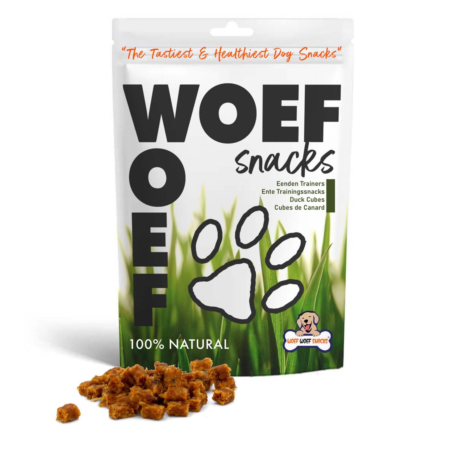 Woefwoef puppy training snacks met eend
