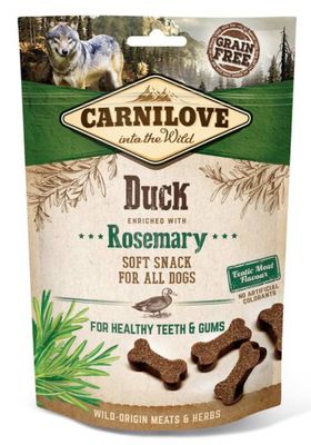 Pakket Carnilove soft snack Eend en Rozemarijn 5 x 200gr Pakket Carnilove soft snack Eend en Rozemarijn 5 x 200gr