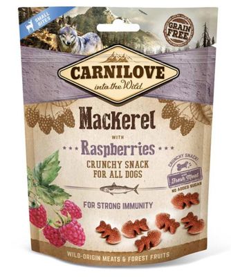 Carnilove Crunchy Snack Makreel en Frambozen 6 x 200gr