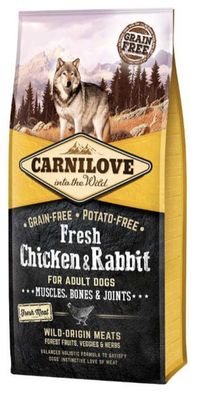 Carnilove - hond adult - Fresh kip & konijn 12kg