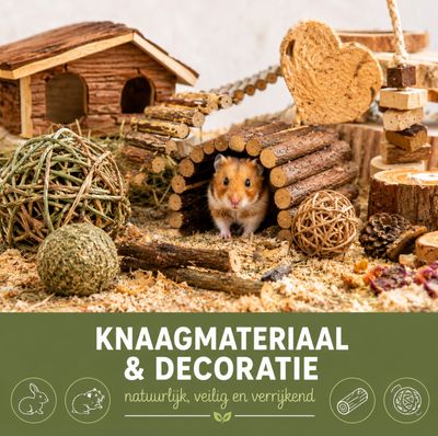 Knaagmateriaal + decoratie knaagdieren