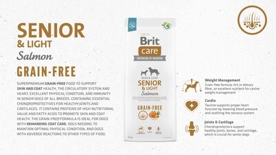 Brit Care - Grain free - Senior & Light 1 kg