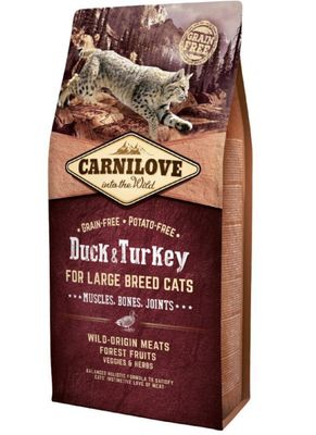 Carnilove Kat Eend & Kalkoen - Grote Katten 6kg