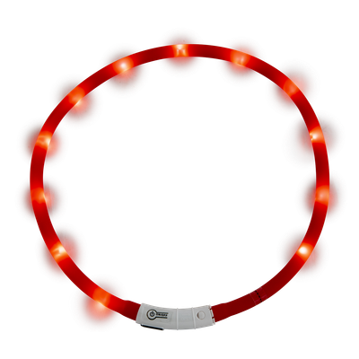 Halsband LED-licht rood J&V sport - 75 cm