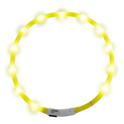 Halsband LED-licht geel J&V sport - 75 cm