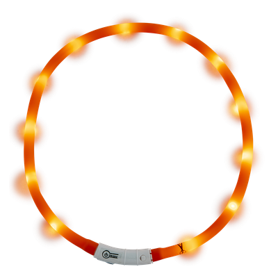 Halsband LED oranje J&V sport - 75 cm