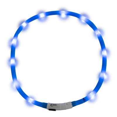 Halsband LED-licht blauw J&V sport - 75 cm