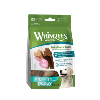 Whimzee Snack Puppy M/L - 14 stuks Whimzee Snack Puppy M/L - 14 stuks