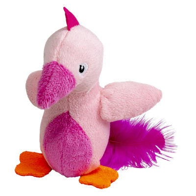 Speelgoed kat papegaai roze 12cm Speelgoed kat papegaai roze 12cm