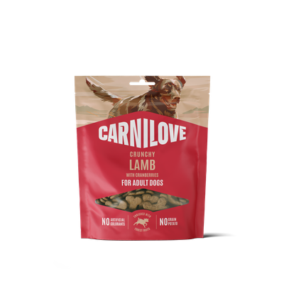 Carnilove snack lamb & cranberries - crunchy snack voor gevoelige honden met lam en veenbessen 200 gram