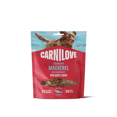 Carnilove snack mackerel with raspberries - crunchy snack voor alle honden met makreel en frambozen 200 gram