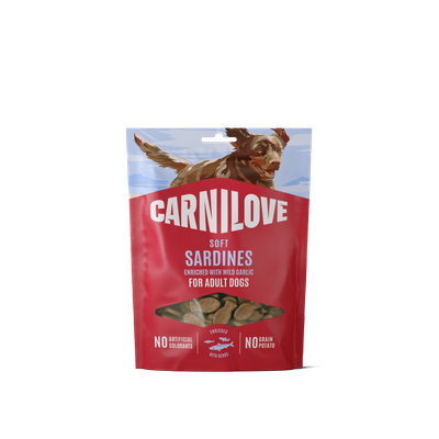 Carnilove snack sardines enriched with wild garlic - soft snack voor alle honden met sardines en look 200 gram