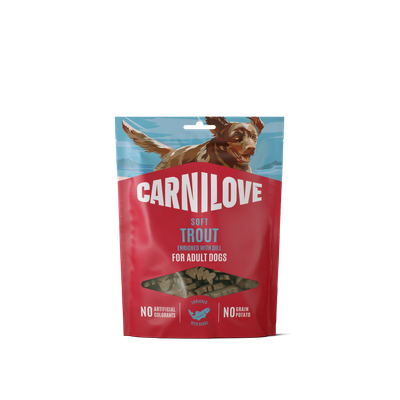 Carnilove snack trout enriched with dill - soft snack voor alle honden met forel en dille 200 gram