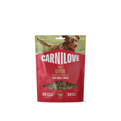 Carnilove snack duck enriched with rosemary - soft snack voor alle honden met eend en rozemarijn 200 gram