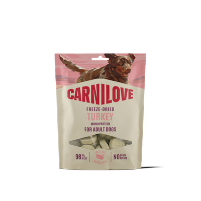 Carnilove snack freeze-dried turkey - kalkoen 60 gram