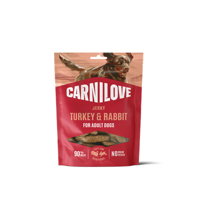 Carnilove snack jerky turkey with rabbit - kalkoen en konijn 100 gram