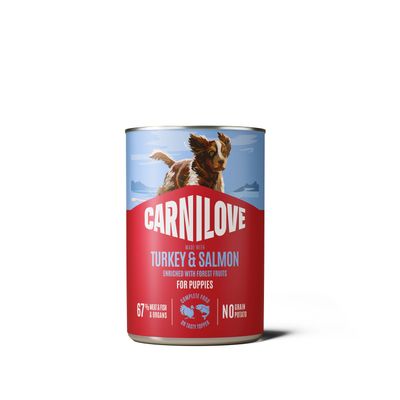 Carnilove can-blik salmon & turkey for puppies - zalm & kalkoen voor puppy 400 gram