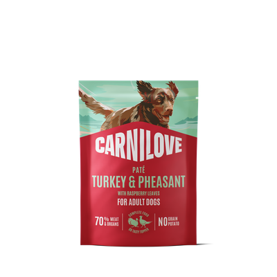 Carnilove pouch dog-hond turkey & pheasant with raspberry leaves 300g