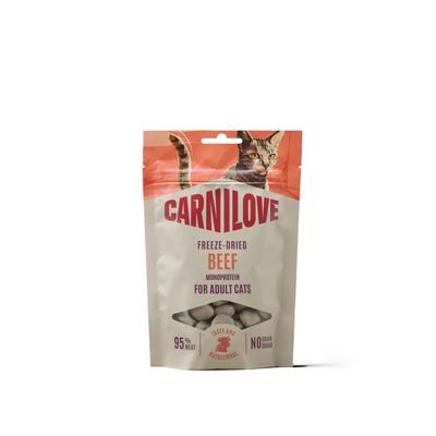 Carnilove snack cat-kat - freeze dried beef-rund 40 g