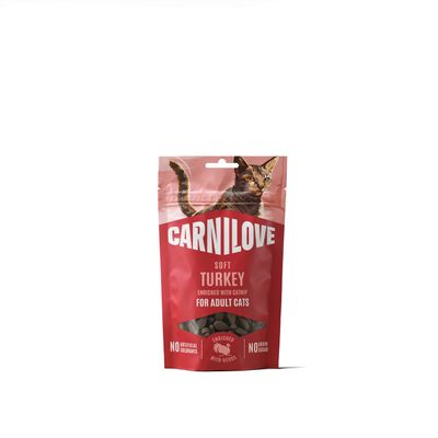 Carnilove soft snack for cat/kat -  turkey enriched with catnip 50 g