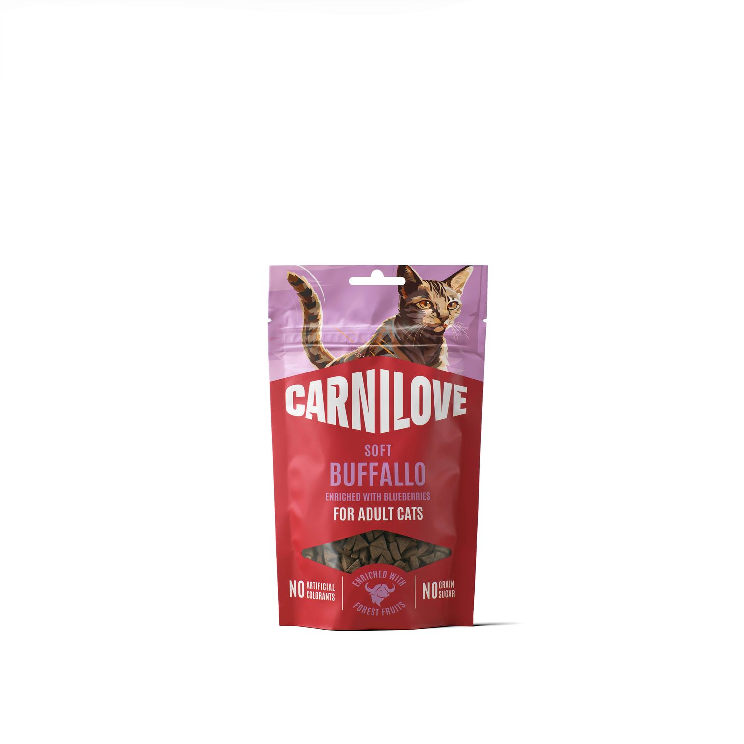 Carnilove soft snack cat-kat - buffallo enriched with blueberries 50 g