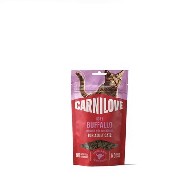 Carnilove soft snack cat-kat - buffallo enriched with blueberries 50 g
