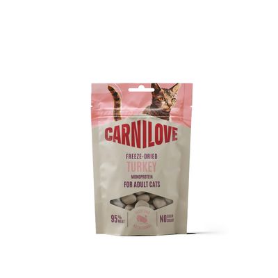 Carnilove snack cat-kat - freeze-dried  turkey-kalkoen 40 gr