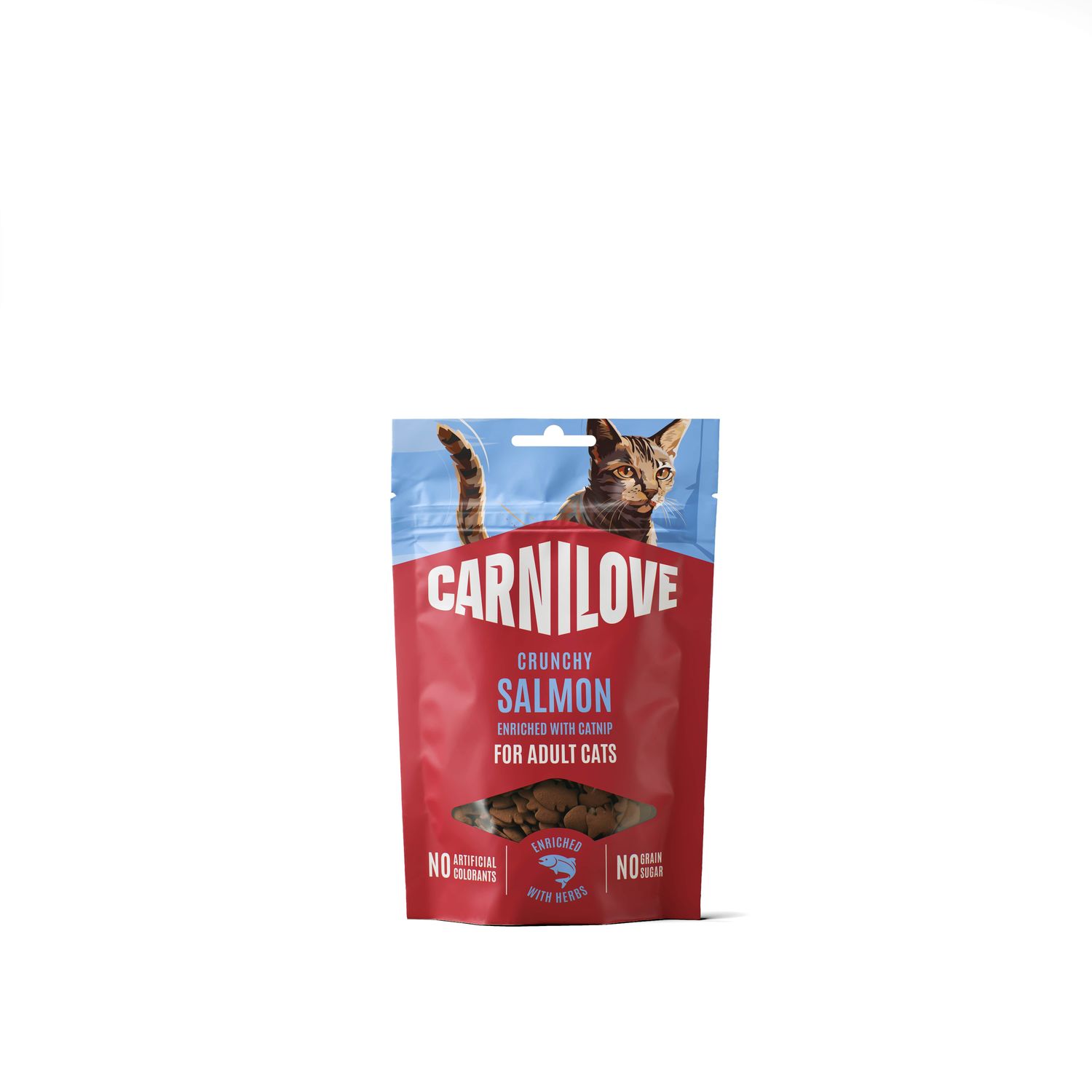 Carnilove crunchy snack cat-kat - salmon enriched with catnip 50 g Carnilove crunchy snack cat-kat - salmon enriched with catnip 50 g