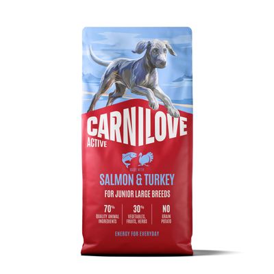 Carnilove Active Junior dog-hond Large breed - Salmon & Turkey 12 kg