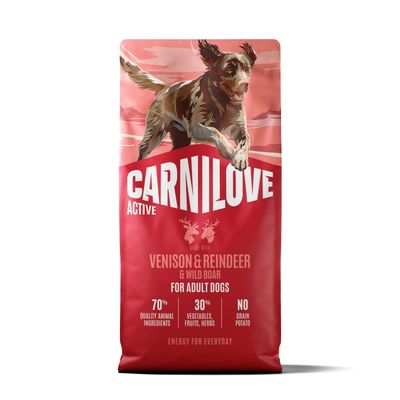 Carnilove Active dog-hond Venison & Reindeer & Wild Boar for Active Adult All Breeds 12 kg
