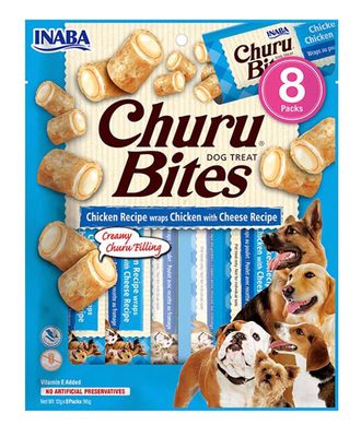 Hondensnack Churu bites wraps chicken and cheese