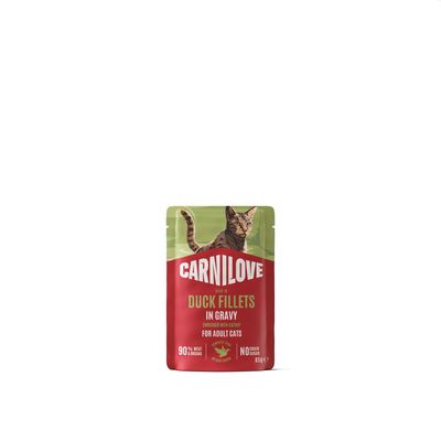 Carnilove cat-kat gravy pouch -  Duck enriched with Catnip 85 g