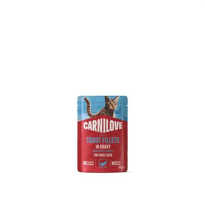 Carnilove cat-kat gravy pouch - Trout enriched with Echinacea 85 g