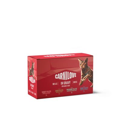 Carnilove cat-kat gravy pouch - Multipack 12x85 g