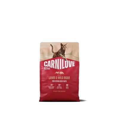 Carnilove Active cat-kat - Lamb & Wild boar for Sterilised Adult All Breeds 2kg
