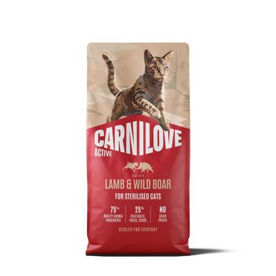 Carnilove Active cat-kat - Lamb & Wild boar for Sterilised Adult All Breeds 6kg