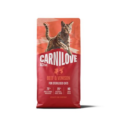 Carnilove Active cat-kat - Beef & Venison for Sterilised Adult All Breeds 6kg