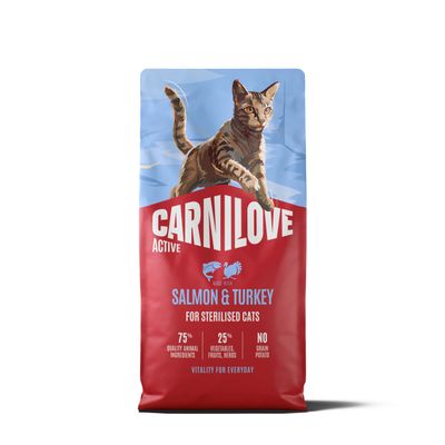 Carnilove Active cat-kat - Salmon & Turkey for Sterilised Adult All Breeds 6 kg