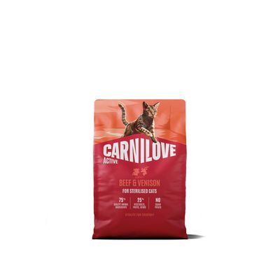 Carnilove Active cat-kat - Beef & Venison for Sterilised Adult All Breeds 2 kg