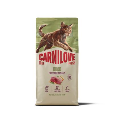 Carnilove True Fresh cat-kat - Duck for Sterilised Adult All Breeds 6kg