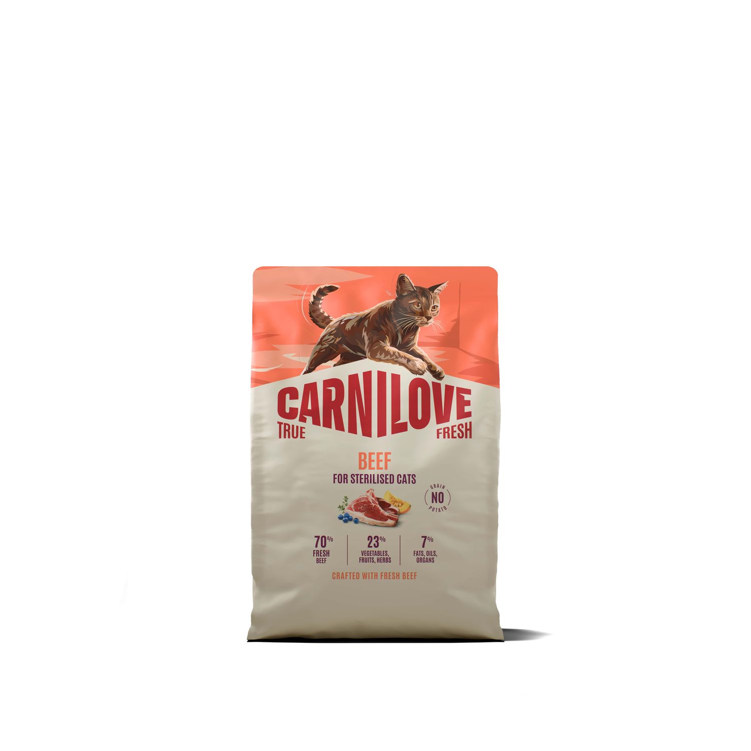Carnilove True Fresh cat-kat - Beef for Sterilised Adult All Breeds 2 kg Carnilove True Fresh cat-kat - Beef for Sterilised Adult All Breeds 2 kg