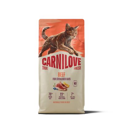 Carnilove True Fresh cat-kat - Beef for Sterilised Adult All Breeds 6 kg