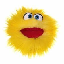 Handpuppe Monster gelb